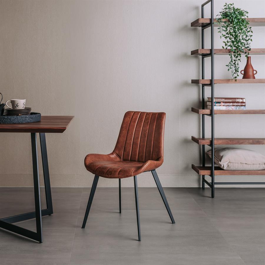 Tower Living Eetkamerstoel Eljas – Savannah Stof – Modern & Industrieel